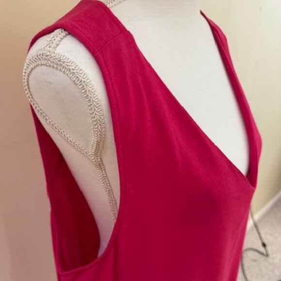 Forcynthia Fushia Linen Sleeveless Dress Sz XL - Picture 3 of 9